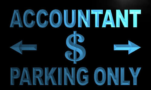Accountant Parking Only Neon Light Sign